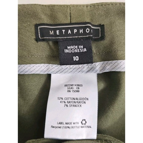 Metaphor ~Womam Size 10~ Olive Green Skinny Dress Pants Stretch. - Picture 4 of 9